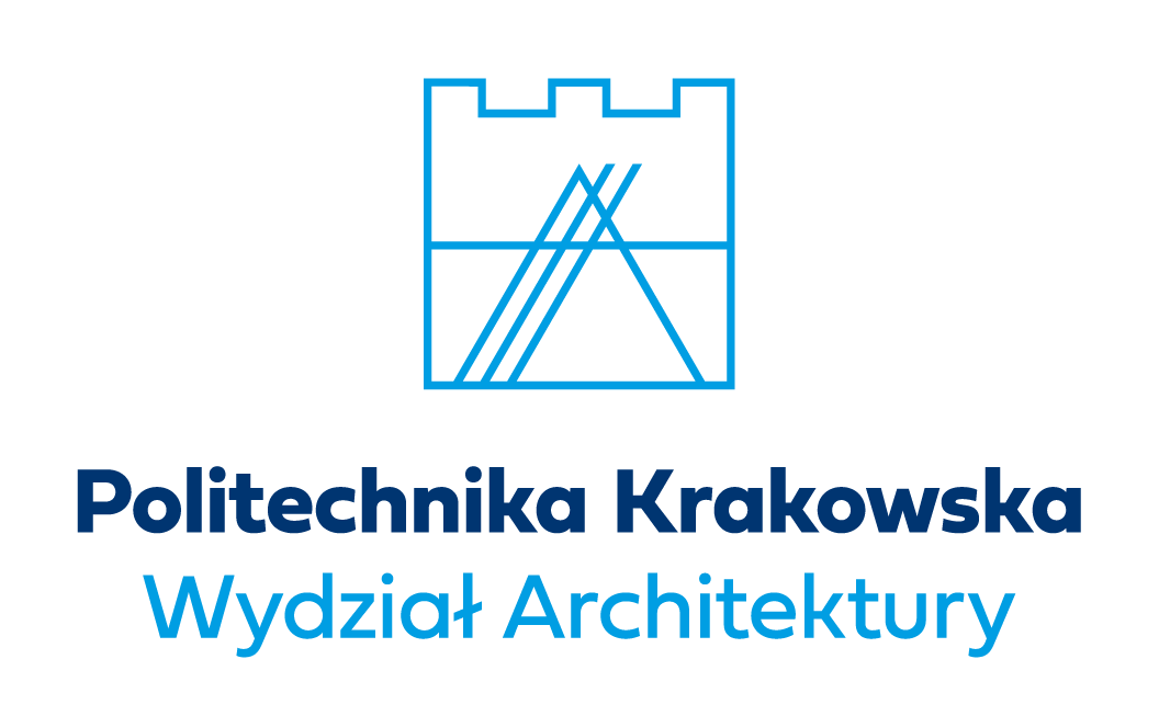 symetryczne logo Wydziału Architektury do stosowania samodzielnie lub z sygnetem Politechniki Krakowskiej